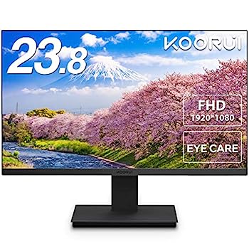 【中古】KOORUI モニター 23.8インチ 24N1A ディスプレイ (スピーカー非搭載) VA非光沢 フルHD 75Hz ブルーライト軽減 フリッカーフリー フレームレス HD