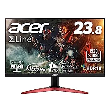 【中古】（非常に良い）Acer ゲーミングモニター SigmaLine KG241YSbmiipx 23.8インチ VA 非光沢 フルHD 165Hz 1ms(VRB) HDMI2.0 FreeSync Premium スピーカー内蔵 VESA
