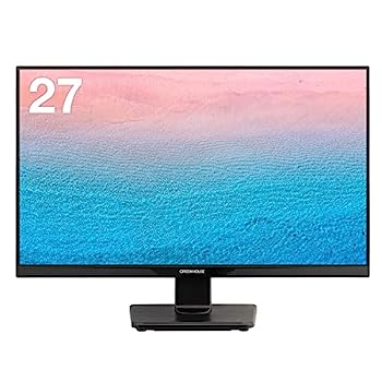【中古】（非常に良い）グリーンハウス モニター 27インチ ワイド液晶ディスプレイ フルHD VGA/HDCP対応 DisplayPort HDMI搭載 ブルーライトカット スピーカー内蔵 VESA