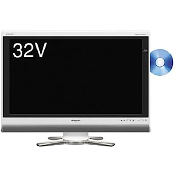 【中古】シャープ 32V型 液晶 テレビ AQUOS LC-32DX1-W ハイビジョン ブルーレイレコーダー内蔵 2008年モデル｜IINEX