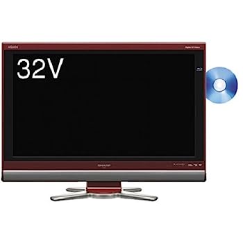 【中古】【非常に良い】SHARP 32V型 ハイビジョン 液晶テレビ ブルーレイレコーダー内蔵 レッド AQUOS LC-32DX1-R