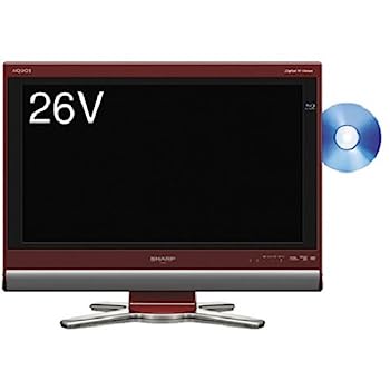 【中古】【非常に良い】シャープ 26V型 液晶 テレビ AQUOS LC-26DX1-R ハイビジョン ブルーレイレコーダー内蔵 2008年モデル