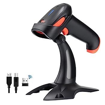 【中古】Tera ワイヤレスバーコードリーダー 有線無線電話両方相応う 1度合い 2度合い QR吊りひも USB 2.4GHz Bluetooth相応う 液晶見せびらかすバーコード読み込む 技適手に入れる済