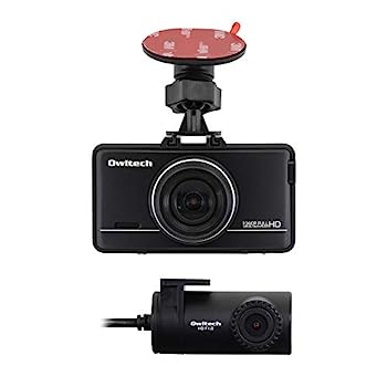 【中古】オウルテック 脇阪寿一氏監修 ドライブレコーダー 前後カメラ フルHD GPS付き F1.8レンズ 12V/24V車対応 OWL-DR802G-2C｜IINEX