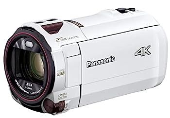 【中古】パナソニック 4K テレビカメラ 64GB 光学20倍望遠レンズ ピュアホワイト HC-VX992MS-W