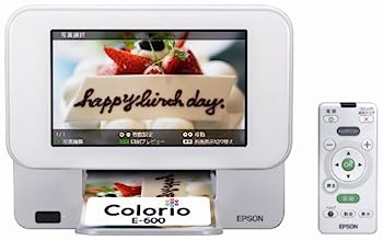 【中古】（非常に良い）旧モデル エプソン Colorio me コンパクトプリンター E-600 7.0型TFTカラー液晶 デジタルフォトフレーム機能