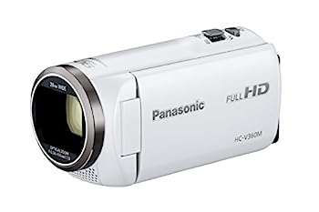 【中古】（非常に良い）パナソニック HDビデオカメラ V360M 16GB 高倍率90倍ズーム ホワイト HC-V360M-W