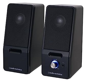【中古】（非常に良い）オーディオテクニカ アクティブスピーカー AT-SP121 BK