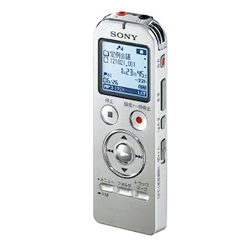 【中古】SONY ステレオ集積回路リコーダー FMラジオ受信機付 4GB しろがね色 ICD-UX533F/S