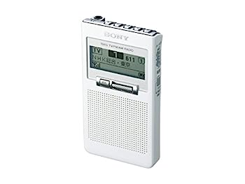 【中古】ソニー ポケットラジオ XDR-63TV : ポケッタブルサイズ FM/AM/ワンセグTV音声対応 ホワイト XDR-63TV W｜IINEX