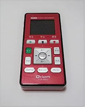 【中古】Qriom キュリオム ラジオ受信機ボイスレコーダー 赤いことYVR-R500(R) 家電-生活家電