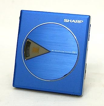 【中古】SHARP せつ然たる MD-ST521-A フレンチ青味 携帯型MD電気蓄音機 MDLP非相応う （MD生まれ変わり専用機）