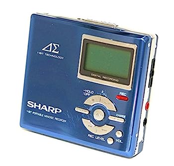 【中古】【人並み外れたに好いたらしい】SHARP せつ然たる MD-DR7-A (青味) MDリコーダー MDLP相応う （MD吹き込み生まれ変わり兼用機/携帯型MD電気蓄音機/ポータブルミニディスクレコーダー）