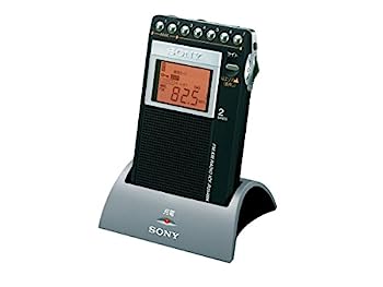 【中古】（非常に良い）ソニー PLLシンセサイザーラジオ FM/AM/ワイドFM対応 片耳巻取り 名刺サイズ 充電キット付 ICF-R354MK｜IINEX