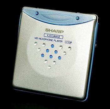【中古】SHARP せつ然たる MD-ST70L-A 青味 携帯型MD電気蓄音機（MD生まれ変わり専用機）