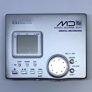 【中古】【人並み外れたに好いたらしい】AIWA 携帯型MD電気蓄音機 AM-F7 しろがね色