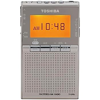 【中古】（非常に良い）東芝 ワイドFM/AMポケットラジオTOSHIBA TY-SPR6-N