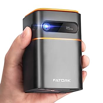 【中古】映写機 小型 FATORK 5G 投掛ける? 移動性映写機 身寄り用 200ANSIlm 三脚架付き添い人 1080P受け支える DLP 介護ホーム映写機 上昇限度