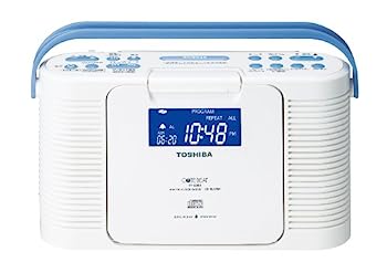 【中古】TOSHIBA 雨合羽CD時辰儀ラジオ受信機 CUTEBEAT 白いこと TY-CDB5(W)