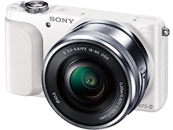 【中古】（非常に良い）SONY ミラーレス一眼 NEX-3N パワーズームレンズキット E PZ 16-50mm F3.5-5.6 OSS付属 ホワイト NEX-3NL W