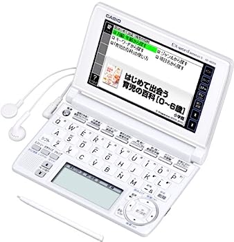 【中古】CASIO Ex-word 陰電子字引き XD-A6200WE 多字引き身寄り・実用模範例 ツインタッチパネル 音吐相応う 100コンテンツ Blanview(ブランビュー)色つや液晶積み上げる
