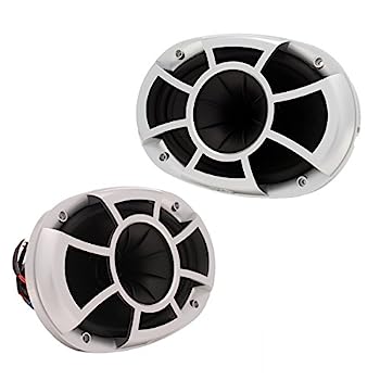 【中古】濡れSounds rev696-rs 150?W RMS、6?x 9?"同軸ProシリーズMarineスピーカーW/グリル(Rev 696?RS)｜IINEX