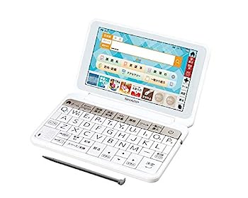 【中古】シャープ カラー電子辞書 Brain 中学生モデル ホワイト系 2018年秋モデル PW-AJ1-W｜IINEX 14,537円