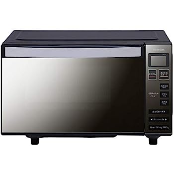 【中古】（非常に良い）アイリスオーヤマ ミラーガラス 電子レンジ 18L フラットテーブル ヘルツフリー 自動メニュー ブラック MO-FM1804-B