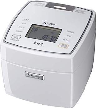 【中古】三菱電機 IH炊飯器 5.5合 日本製 備長炭 炭炊釜 ピュアホワイト NJ-VEA10-W