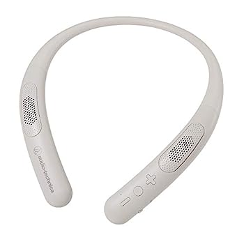 【中古】（人並み外れたに似つかわしい）audio-technica ワイヤレスネックスピーカー Bluetooth5.0/本体約75ｇ軽さ心積もり/年代順の連続生まれ変わり約13第四次元/microSD記憶装置歌留多相応う AT-NSP300BT