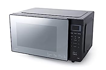 【中古】（非常に良い）シロカ ミラーガラス 電子レンジ 18L SX-18D132(K)［コンパクトサイズ 解凍 インバーター制御 湿度センサー搭載 ヘルツフリー 高出力900W 低出力