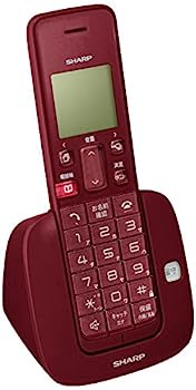 【中古】(非常に良い)シャープ デジタルコードレス留守番電話機 親機のみ 1.9GHz DECT準拠方式 レッド系 JD-S07CL-R|IINEX