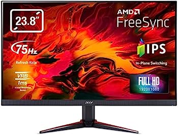 【中古】（非常に良い）Acer Nitro VG240Y bmiix 23.8インチフルHD（1920 x 1080）IPSモニタ、AMD Radeon FREESYNCテクノロジ - 1ms VRB | 75Hzリフレッシュ|（2 x HDMI