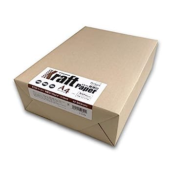 【中古】（非常に良い）長門屋商店 クラフトペーパー 未晒 A4 特厚口 500枚 ナ-672V