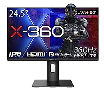 【中古】JAPANNEXT 24.5型 IPS フルHDパネル搭載360Hz対応ゲーミングモニター 「X-360」 HDMI DP 360FPS