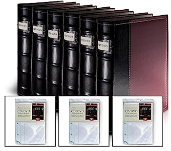 【中古】Burgundy ヴィデオディスク社会システムbinders- 384?Disc収容能力( with 3?Extra差しいれる) その他-家電