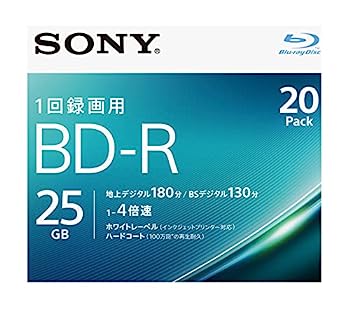 【中古】（非常に良い）【20枚(地デジ約60時間)録画番組ひとまず保存】 ソニー / 20枚入り / ビデオ用ブルーレイディスク / 1回録画用 / BD-R / 1枚あたり25GB(地デジ約