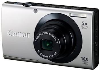 【中古】Canon デジタル写真機 PowerShot A3400IS しろがね色 光学5倍望遠レンズ タッチパネル PSA3400IS(SL)
