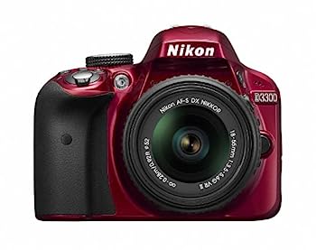 【中古】（人並み外れたに好いたらしい）Nikon デジタル一眼二眼レフ写真機 D3300 18-55 VR II水晶体一揃いの道具 赤いこと D3300LKRD