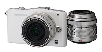【中古】（非常に良い）OLYMPUS ミラーレス一眼 PEN mini E-PM1 ツインレンズキット ホワイト E-PM1 TKIT WHT 44,274円