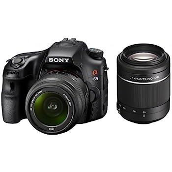 【中古】（非常に良い）ソニー SONY ミラーレス一眼 α65 ダブルズームレンズキット DT 18-55mm F3.5-5.6 SAM+DT 55-200mm F4-5.6 SAM付属 SLT-A65VY