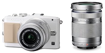 【中古】（非常に良い）OLYMPUS ミラーレス一眼 PEN Lite E-PL5 ダブルズームキット ホワイト E-PL5 DZKIT WHT