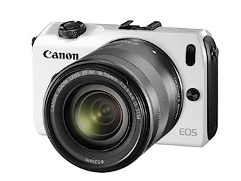 【中古】（非常に良い）Canon ミラーレス一眼カメラ EOS M レンズキット EF-M18-55mm F3.5-5.6 IS STM付属 ホワイト EOSMWH-18-55ISSTMLK