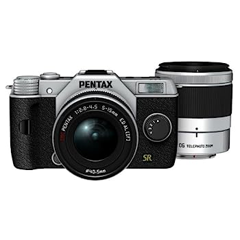 【中古】PENTAX ミラーレス一眼 Q7 ダブルズームキット [標準ズーム 02 STANDARD ZOOM ・望遠ズーム 06 TELEPHOTO ZOOM] シルバー Q7 SILVER WZOOM KIT 1