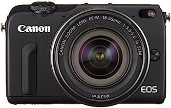 【中古】(非常に良い)Canon ミラーレス一眼カメラ EOS M2 EF-M18-55 IS STM レンズキット(ブラック) EF-M18-55mm F3.5-5.6 IS STM 付属 EOSM2BK-1855ISSTMLK