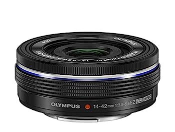 【中古】OLYMPUS 電動式パンケーキズームレンズ M.ZUIKO DIGITAL ED 14-42mm F3.5-5.6 EZ BLK