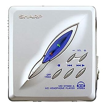 【中古】（人並み外れたに好いたらしい）SHARP せつ然たる MD-ST800 青味 携帯型MD電気蓄音機 MDLP相応う （MD生まれ変わり専用機/MDウォークマン）