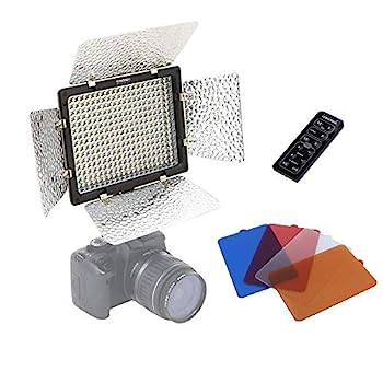 【中古】（非常に良い）YONGNUO製 YN300- 300球 LED ビデオライト 超高輝度 色温度調整 リモコン付き