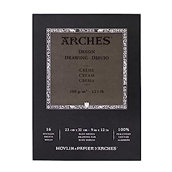 【中古】（非常に良い）アルシュ ドローイングパッド 200g/m2 クリーム 23X31cm 16枚 (39574100)