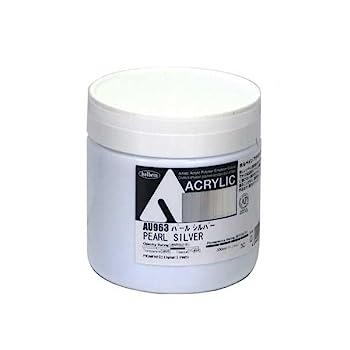 【中古】（人並み外れたに似つかわしい）ホルベイン アクリリック 色つや［甚だしい上半身］ パールしろがね色 金963 330ml 016963